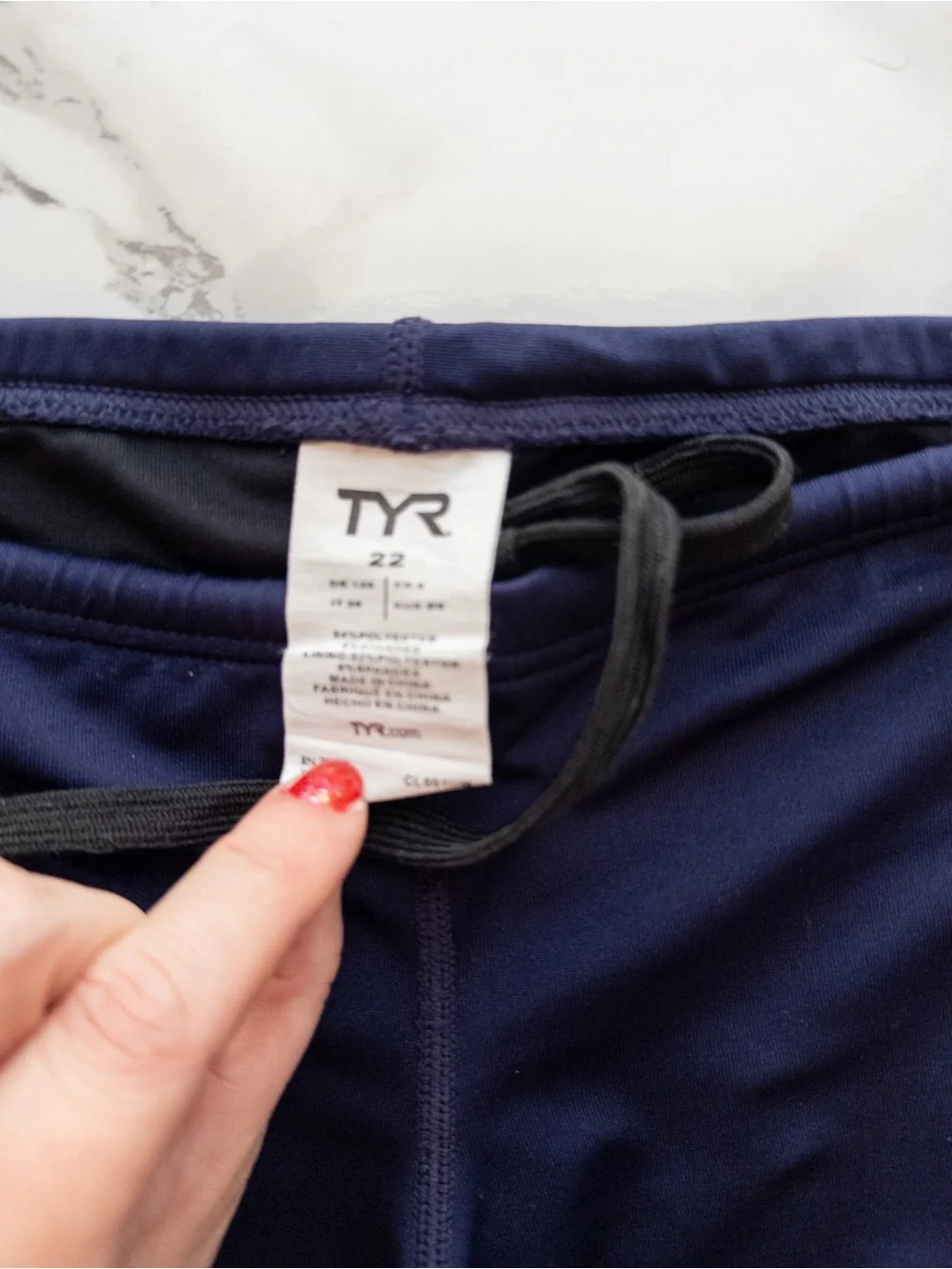 GUC TYR 22 Durafast boys swim jammer navy